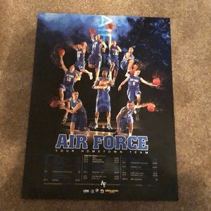 Air Force basketball poster.